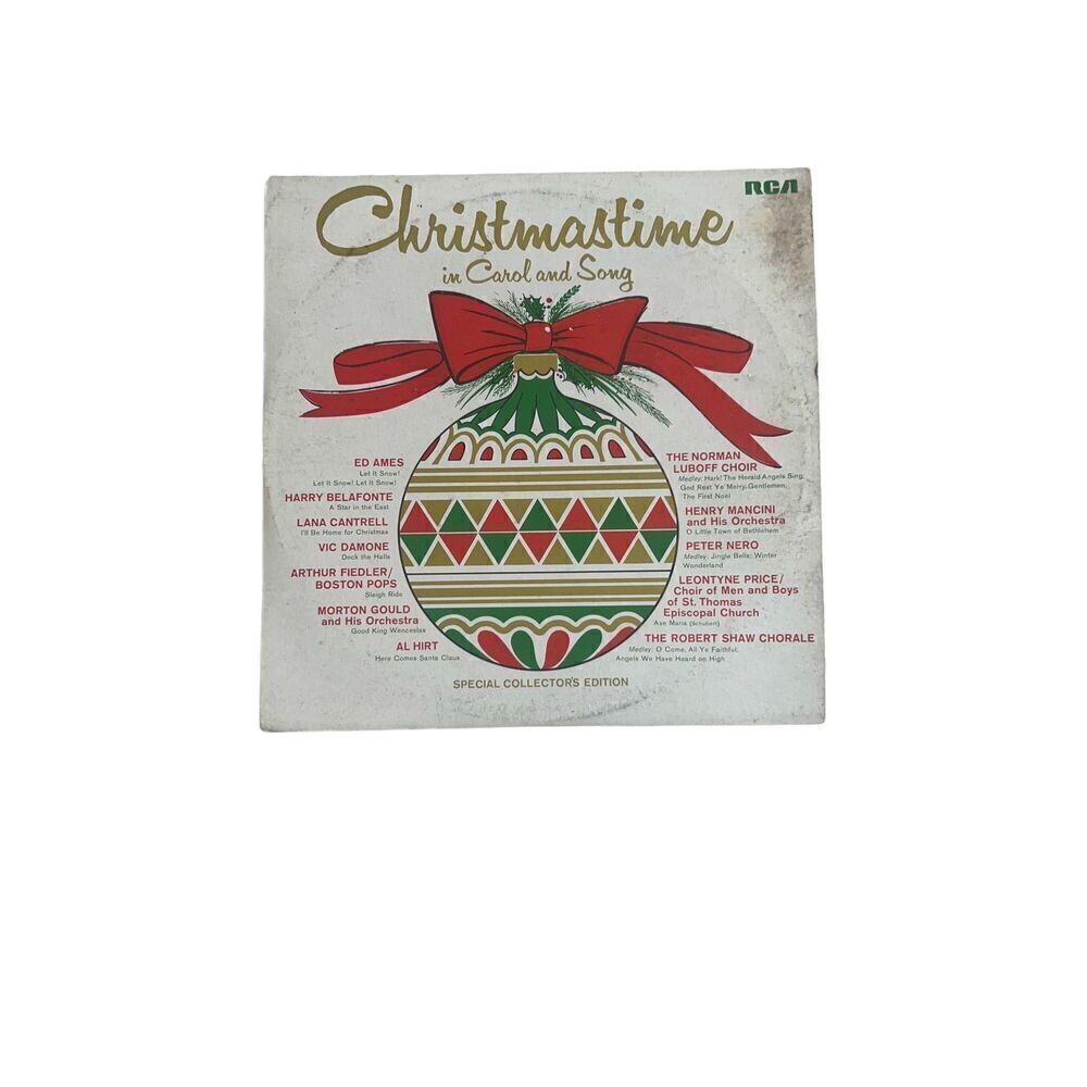 Vintage Christmastime in Carol and Song Record player